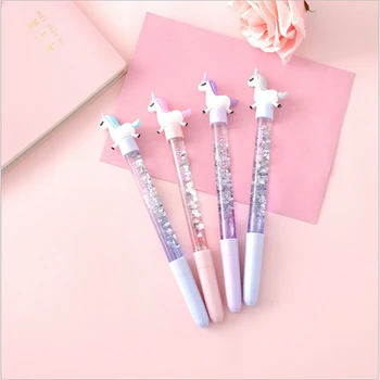 

0.5mm Kawaii Creative Unicorn Gel Pen Pony Signature Pen Escolar Papelaria For Office School Writing Supplies Stationery Gift