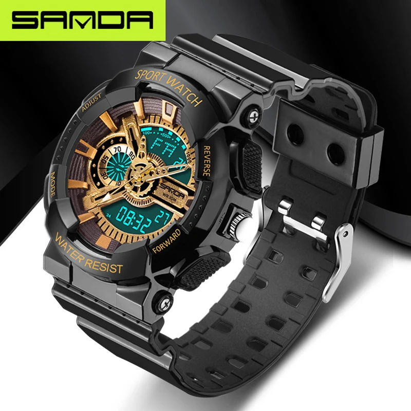 

Multi Function Hodinky Waterproof Shockproof Hodinky Sport Watch Men LED Display Fashion Outdoor Digital Watch Relogio Masculino