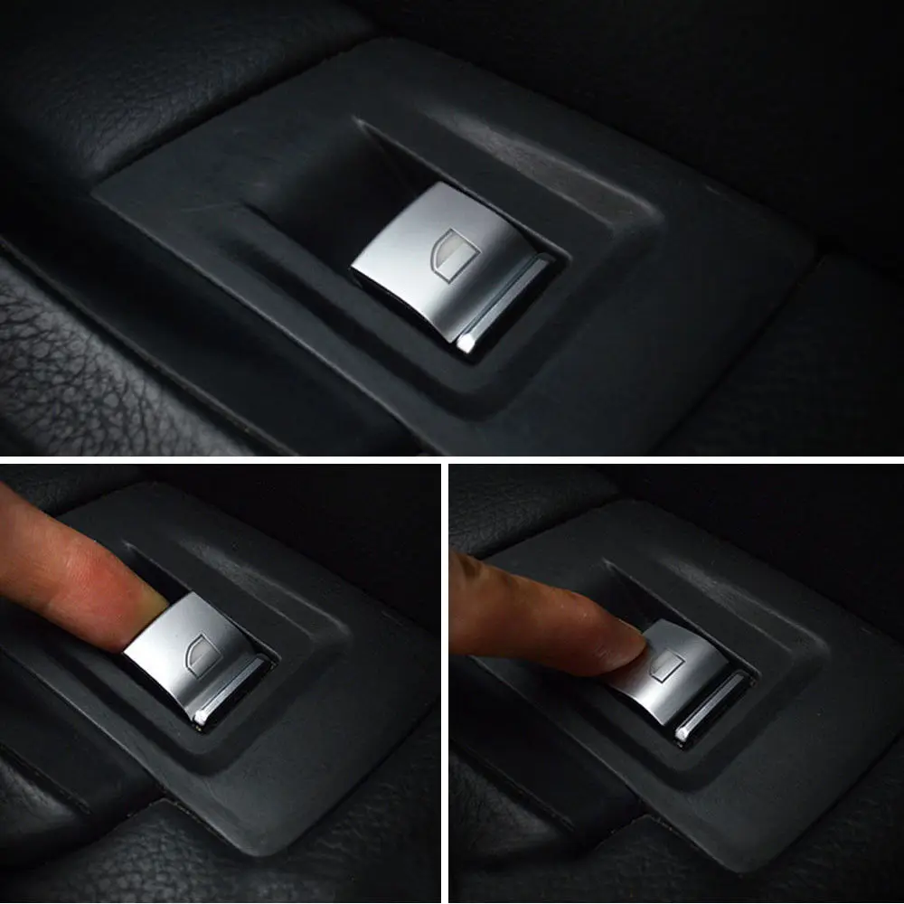 12pcs ABS Car Window Lift Button Switch Cover Trim Sequined Decoration For BMW X1 X3 X4 X5 X6 1 2 3