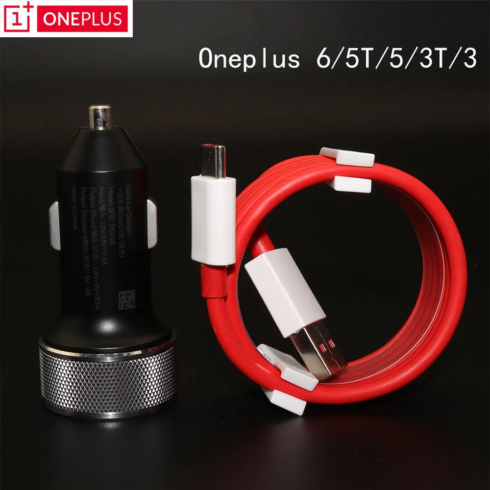 

Dash Charging Car Charger with Original 100CM 1+ Dash Type-C Cable fast Quick charge For Oneplus 5T 5 3T 3 Oneplus 6 Five T