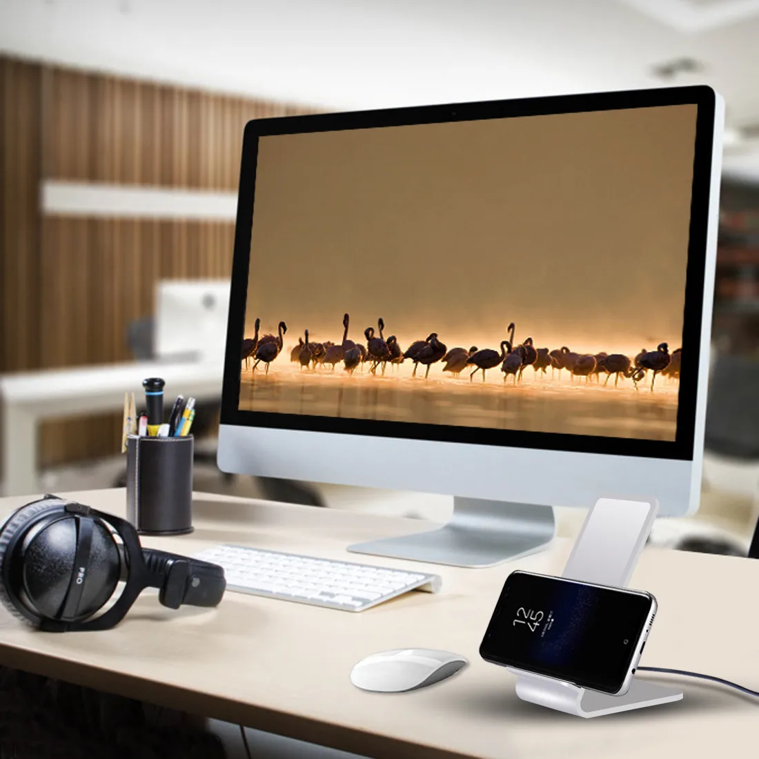 Зарядная Станция Binmer из алюминиевого сплава для Iphone 8/8 Plus/X TD1121|wireless charger stand|charger