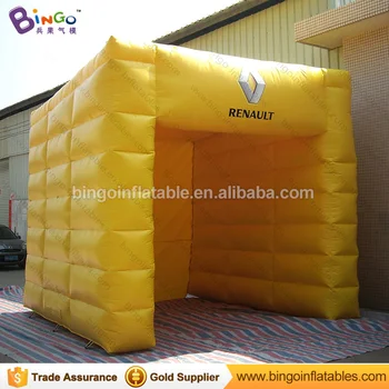 

High quality PVC Tarpaulin inflatable cube tent with logo for sale customized 4X4X4 m inflatable kiosk tent for car parking
