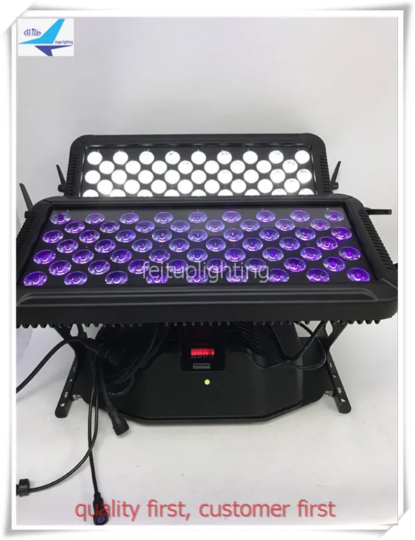 

6/lot Outdoor 120x18w rgbwa uv 6 in 1 doble panel IP 65 LED Wall Washer Projector Lighting