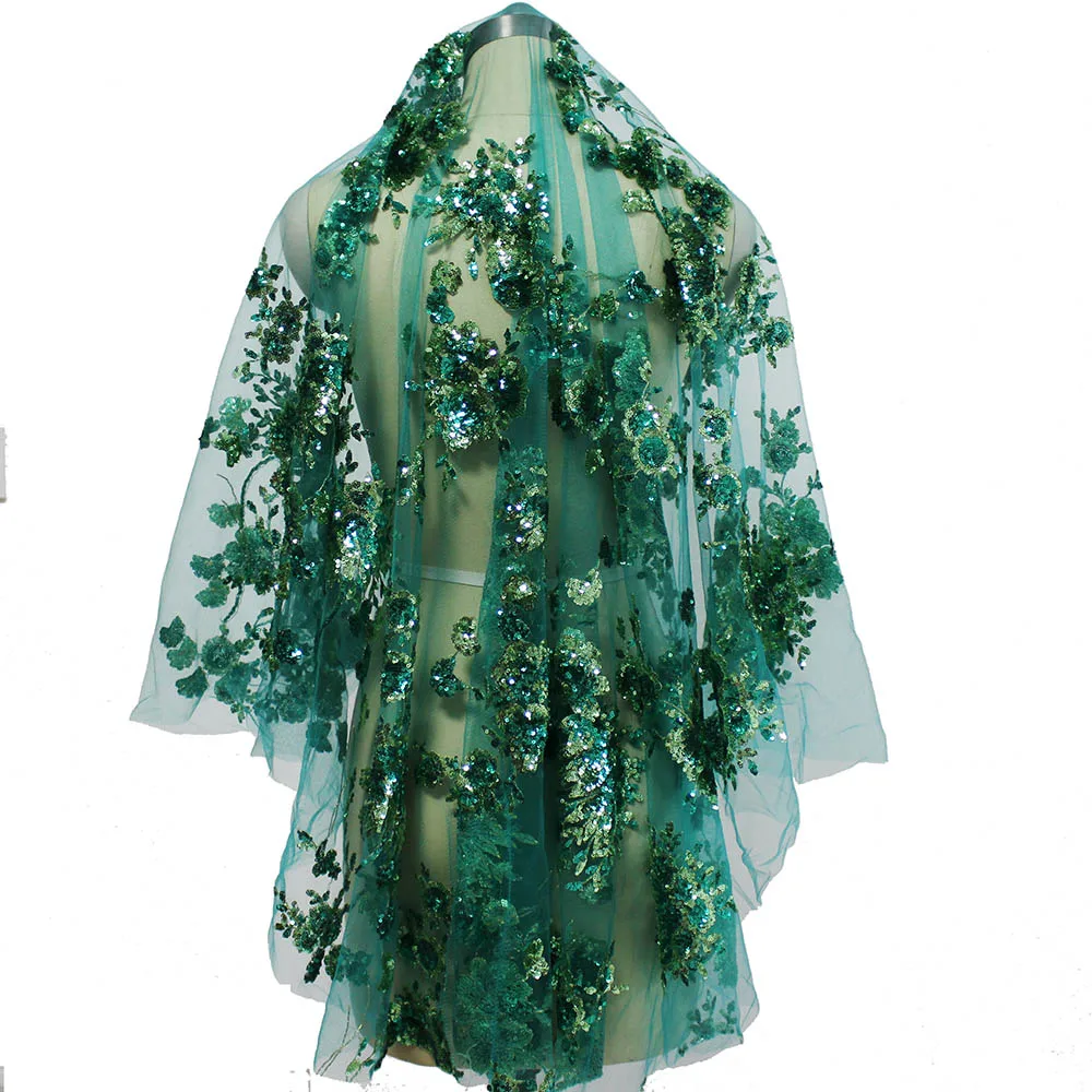 Реальные фотографии Роскошная блестящая зеленая короткая свадебная вуаль высокого качества с одним слоем, мусульманская Арабская свадебная вуаль