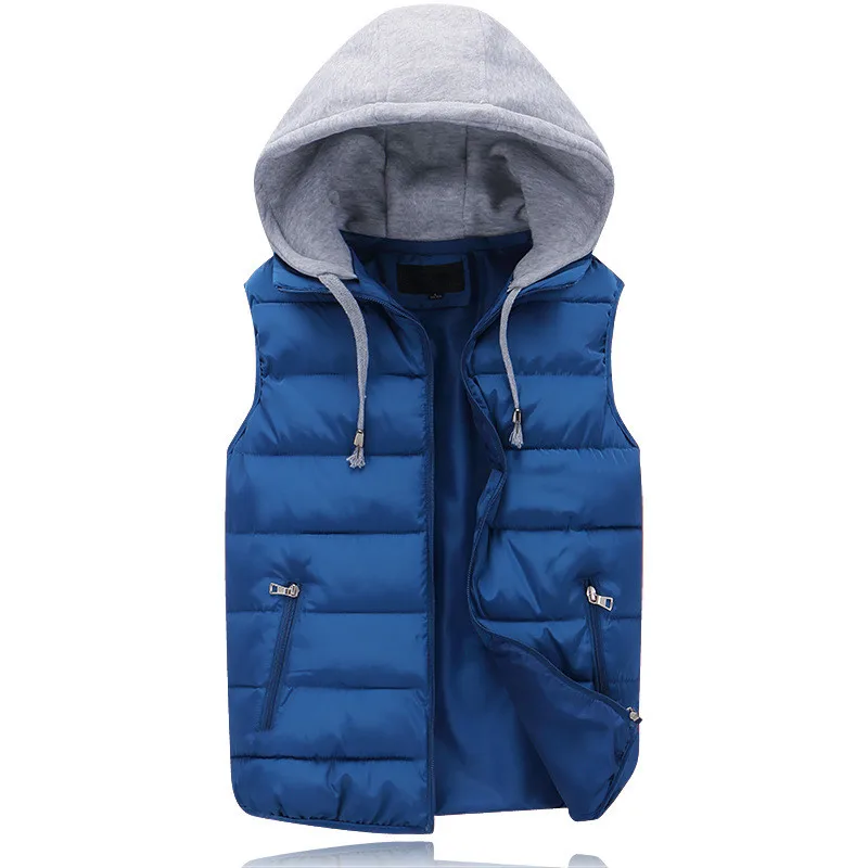 Men's Sleeveless Vest jacket 2017 New Winter Mens Hooded Vests with ...