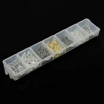 

140PCS/Box Mixed Color Zinc Alloy Lobster Claw Clasps Jewelry Findings Making DIY, Nickel Free, 12~14x7~8x3~3.5mm, Hole: 1~1.5mm
