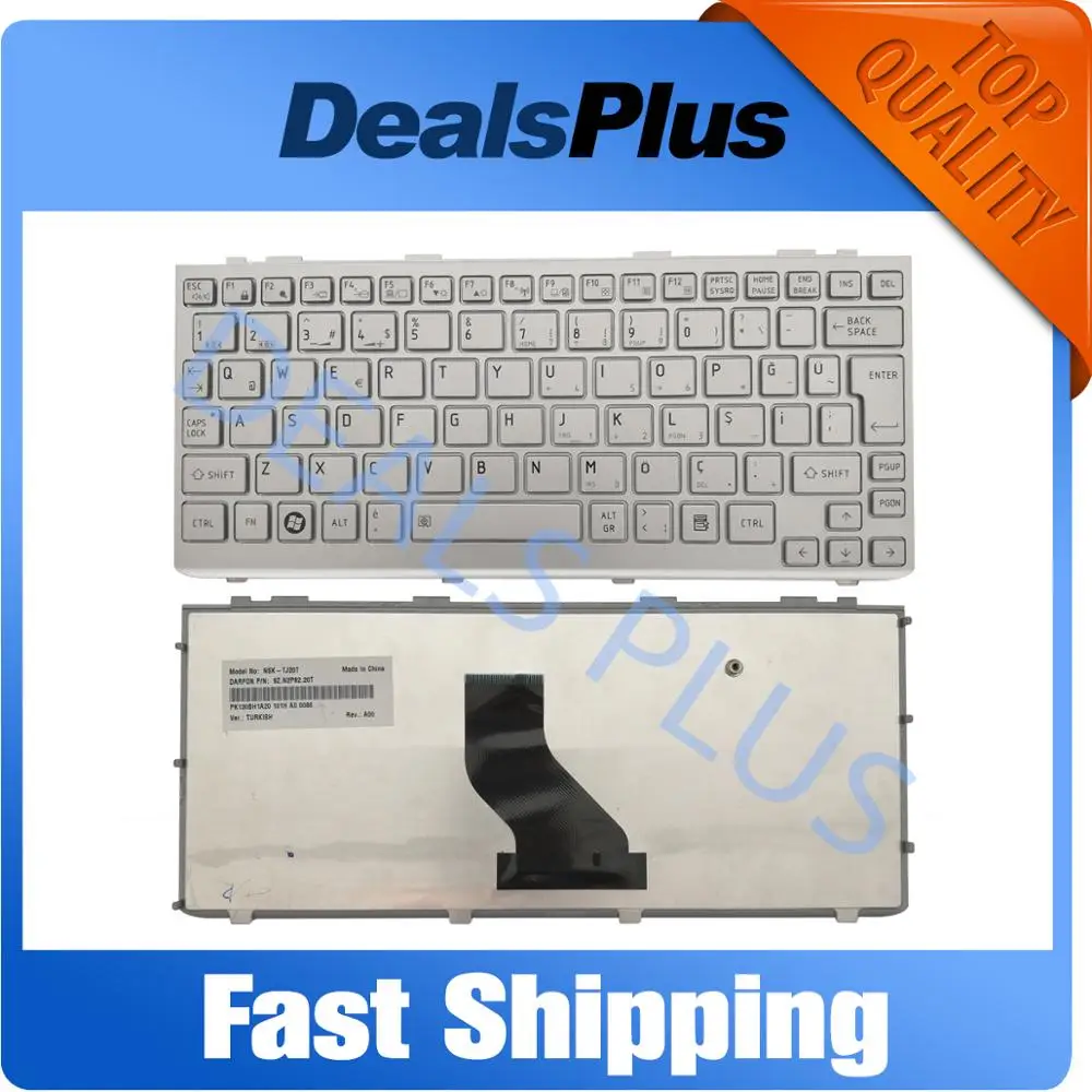 

Brand New FOR Toshiba NB305 NB300 Klavye Turkish TR Keyboard Silver