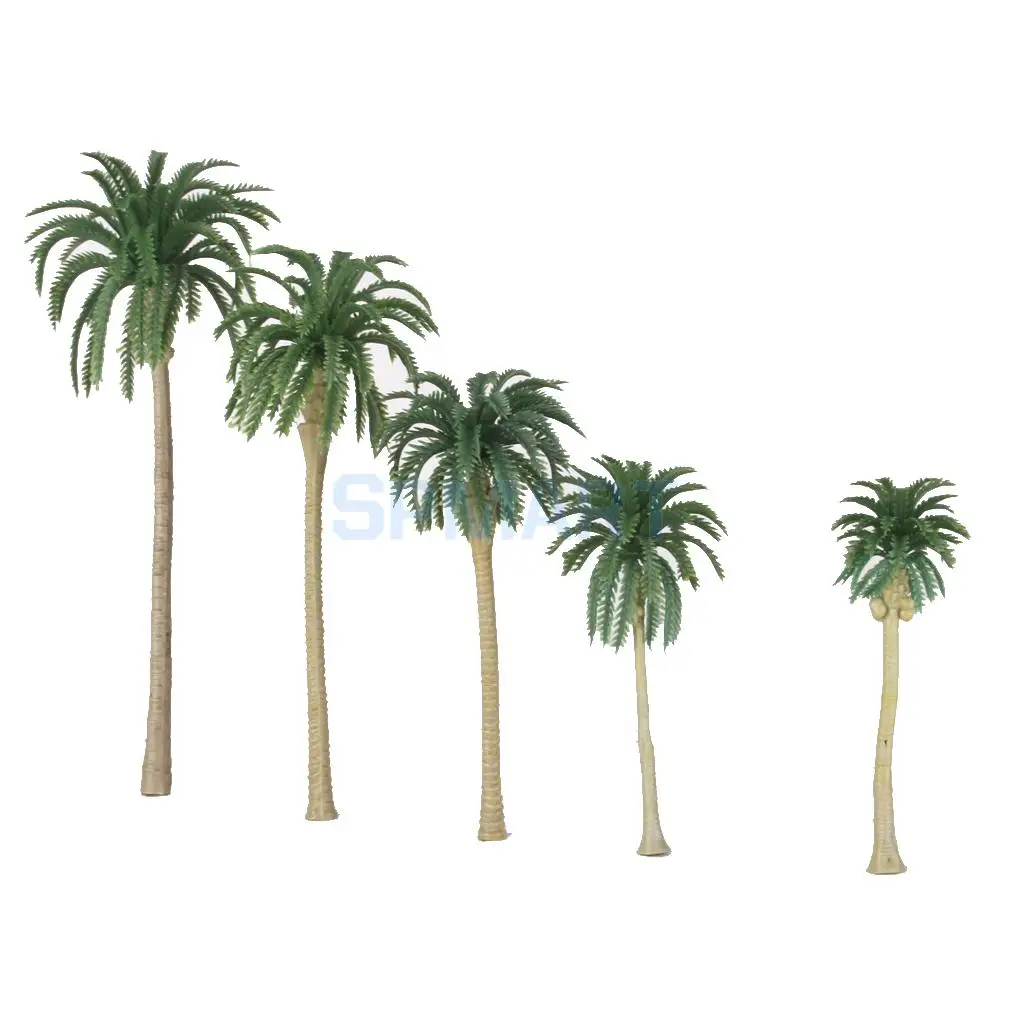 

10pcs Green Model Coconut Palm Trees 1/100 11cm 1/75 13cm 1/65 16cm