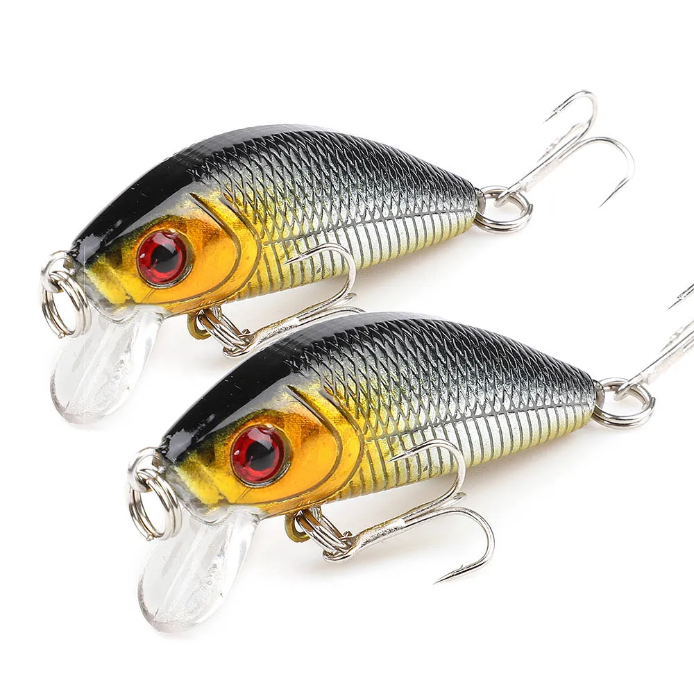 DONQL 2pcs/lot Minnow Fishing Lure 4.4cm 3.6g Wobblers Crankbait Artificial Hard Baits Topwater Floating Fishing Tackle - Цвет: Model 1