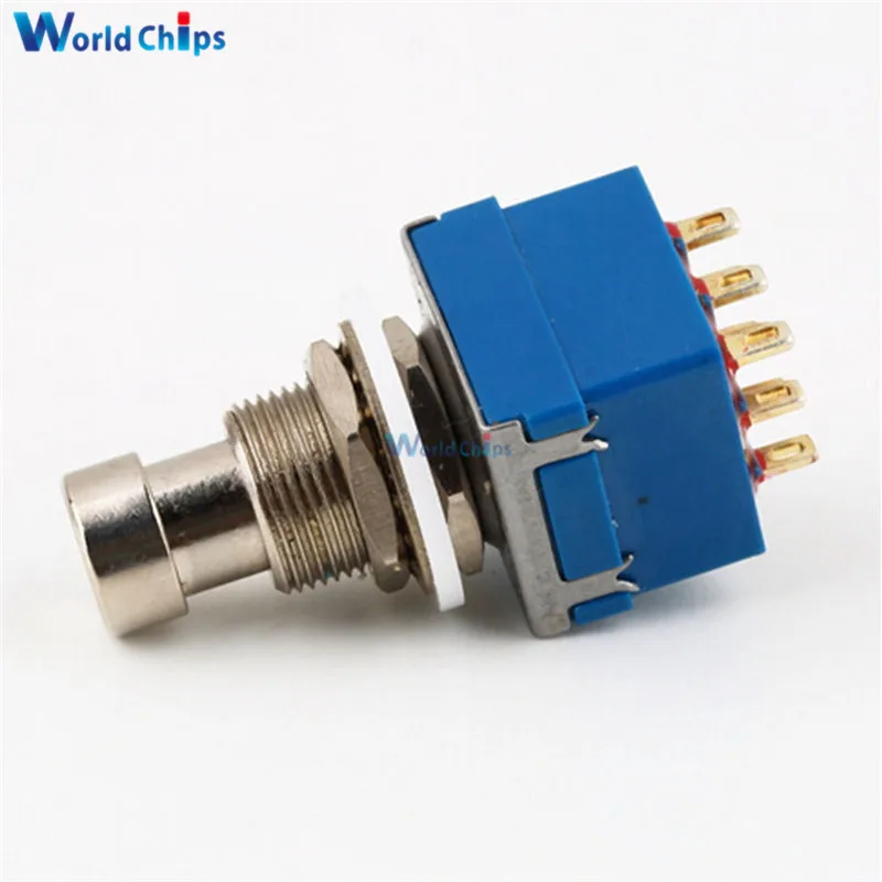Новый 9 контактный 3PDT коробка педалей эффектов для гитары Stomp Foot Metal Switch True