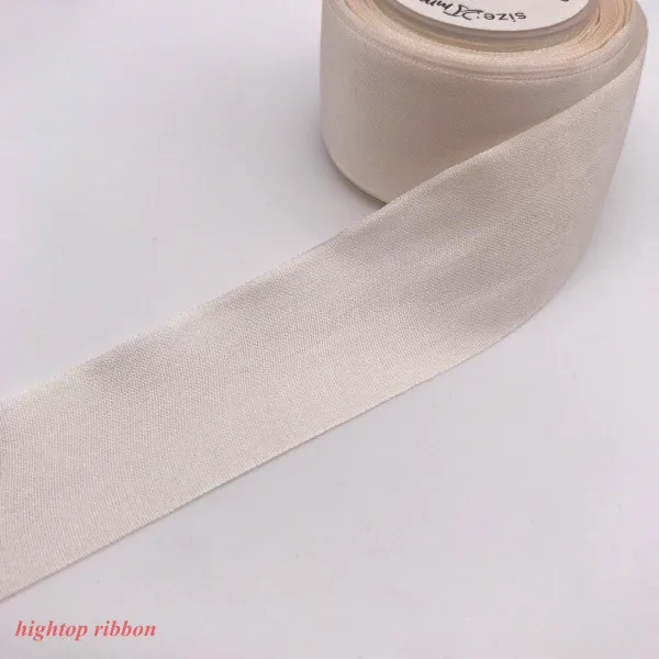 10 м 25 мм натуральный чистый шелк тканые двухсторонние тафты шелковые ленты для вышивки и рукоделия проект, подарочная упаковка - Цвет: beige