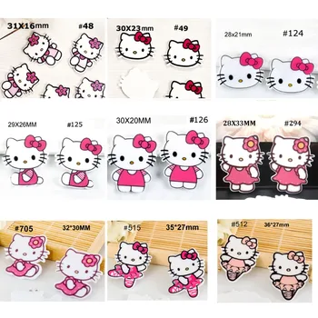 

1.2inch Kawaii cat resin flatback cartoon Animal resin planar DIY Resin crafts 50pcs/design CRP50