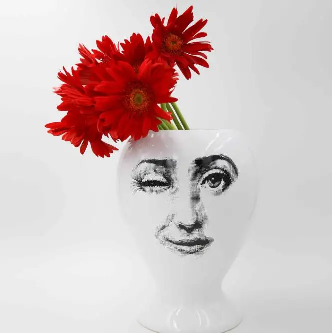 

European Ceramic Flower Pot Decorative Storage Tank for Large Hot Sealing Pot Vase Creative green plant Vase Home Decor 05356