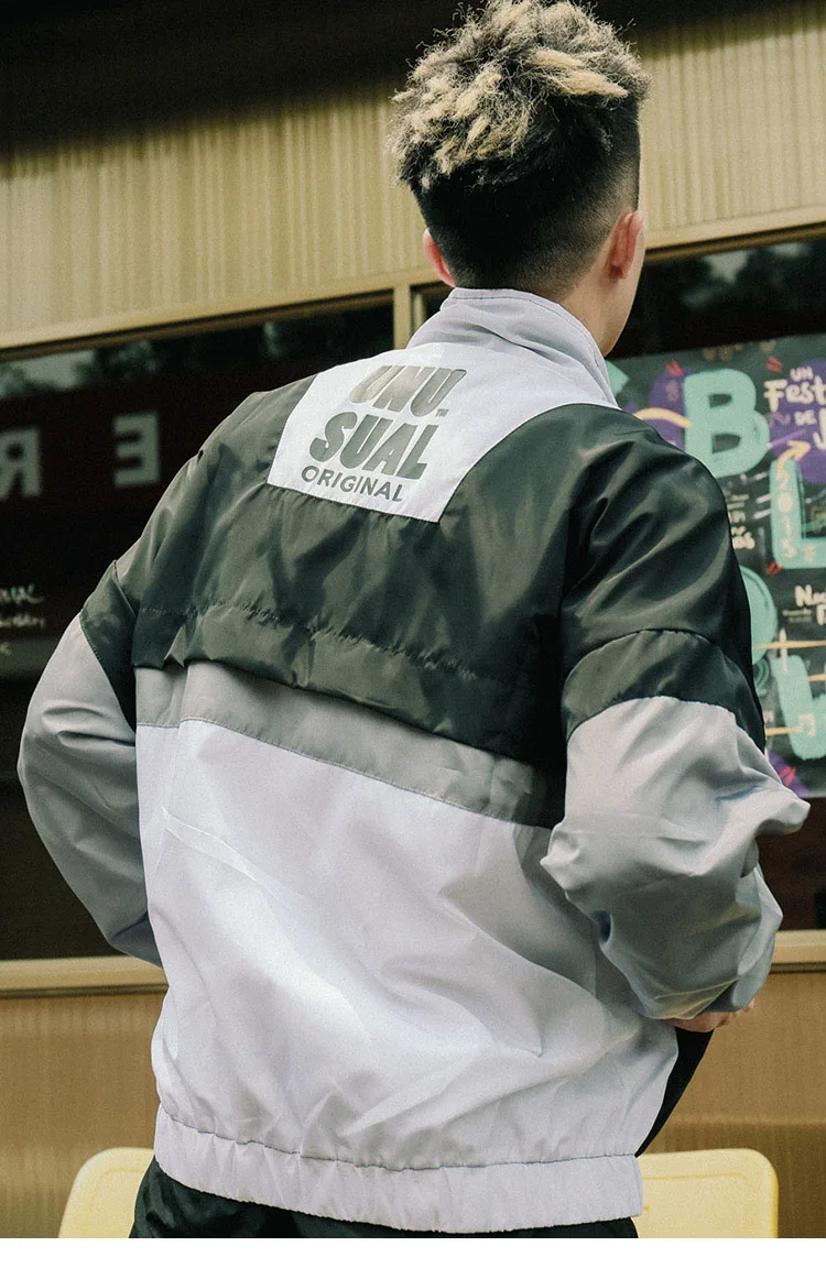 Zogaa Осенняя ветровка в стиле хип-хоп, мужская куртка в стиле Харадзюку, куртка в стиле ретро, винтажная куртка на молнии, уличная одежда