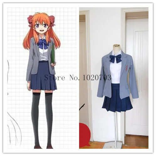 Ежемесячный костюм для косплея Nozaki-kun Chiyo Sakura девочек |