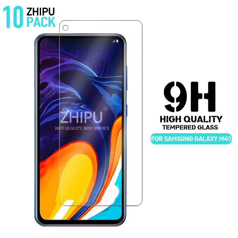 

10 Pcs Tempered Glass For Samsung Galaxy M40 Glass Screen Protector 2.5D 9H Tempered Glass For Samsung Galaxy M40