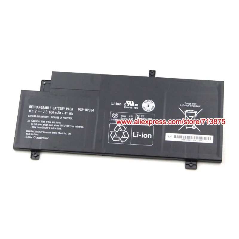 Натуральная VGP-BPS34 Батарея для sony Vaio SVF15AA1QM SVF15A16CGS VF15A1ACXB SVF15A1ACXS SVF15A1C5E