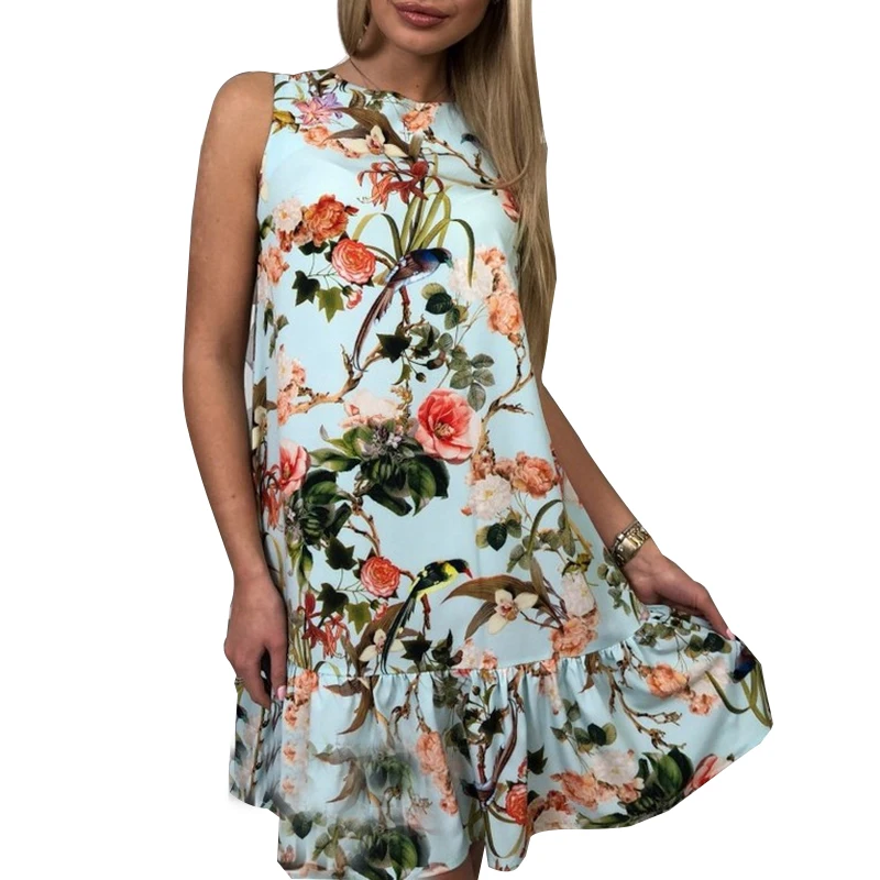 font b Floral b font font b printed b font font b dresses b font