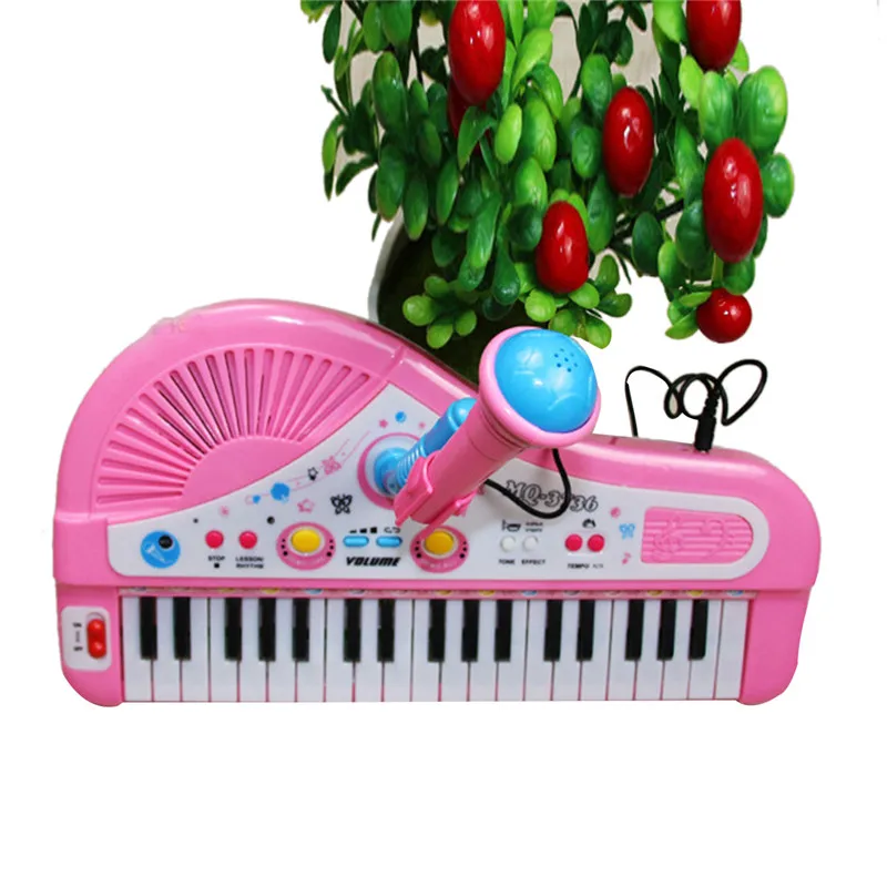 37 клавиш электрическая мини электронная клавиатура музыкальная игрушка Дети Развивающие игрушки с микрофоном пианино детские игрушки подарки на день рождения ребенка