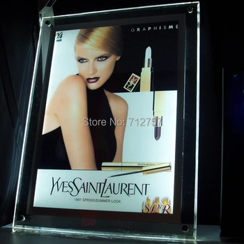 

Acrylic Frameless Advertising Led Light Boxes,20"x30" Crystal led lightbox