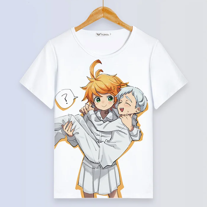 Футболка в стиле аниме «The Promised Neverland» для мужчин и женщин, футболка с коротким рукавом, Harajuku, летние хлопковые топы, уличная одежда для пар - Цвет: 23