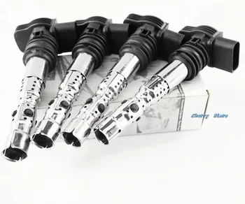 

NEW 06B 905 115 R 4Pcs Ignition Coil For VW Volkswagen Jetta MK4 Bora Golf MK4 Passat B5 Beetle AUDI A4 A6 TT 1.8T UF521 UF411