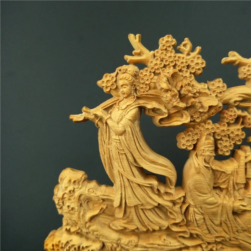 Двухсторонняя деревянная скульптура фэн-шуй, восемь бесморских старинных китайских рождественских подарков, специальные деревянные украшения ручной работы, аксессуары