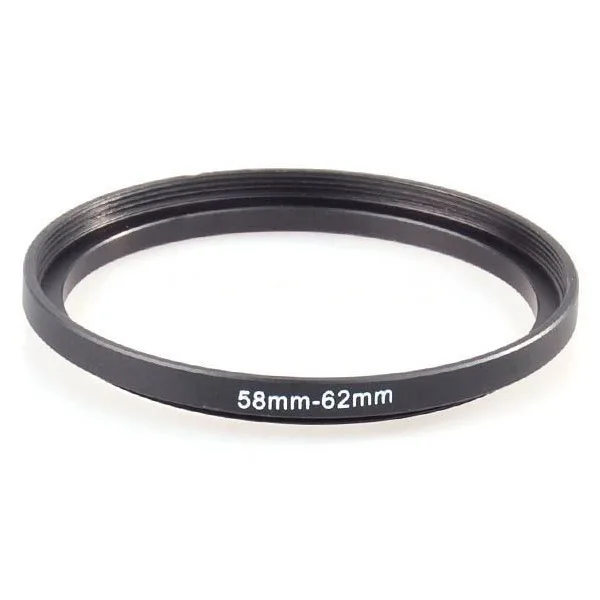 Металлическое повышающее кольцо-адаптер для объектива 58 мм-62 мм 58-62 мм от 58 до 62 металлическое повышающее кольцо-адаптер для объектива черного цвета