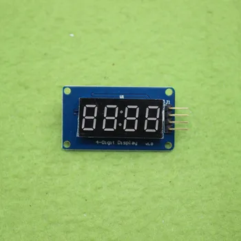 

[LAN] - 4 digital tube display module LED brightness adjustable clock point building blocks (D4B1) --30PCS/LOT
