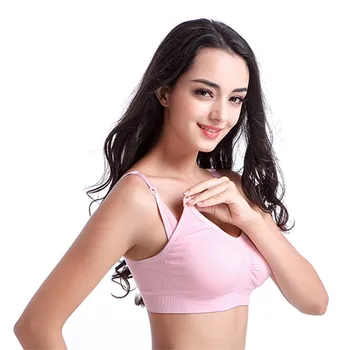 

THYME BreastFeeding Bras Nursing Bra Seamless Underwear Double Layer Wireless Belt Pad Feeding For Pregnant Women