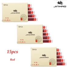 3 коробки 15 шт. набор Чернильное Jinhao картридж авторучка чернила синий/красный/черный чернила школьные офисные аксессуары