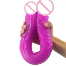 Huge Double Ended Dildo Lesbian Long Double Headed Dildo Penetration Penis Flexible Realistic fetish Sex Toy for Female Sex Shop