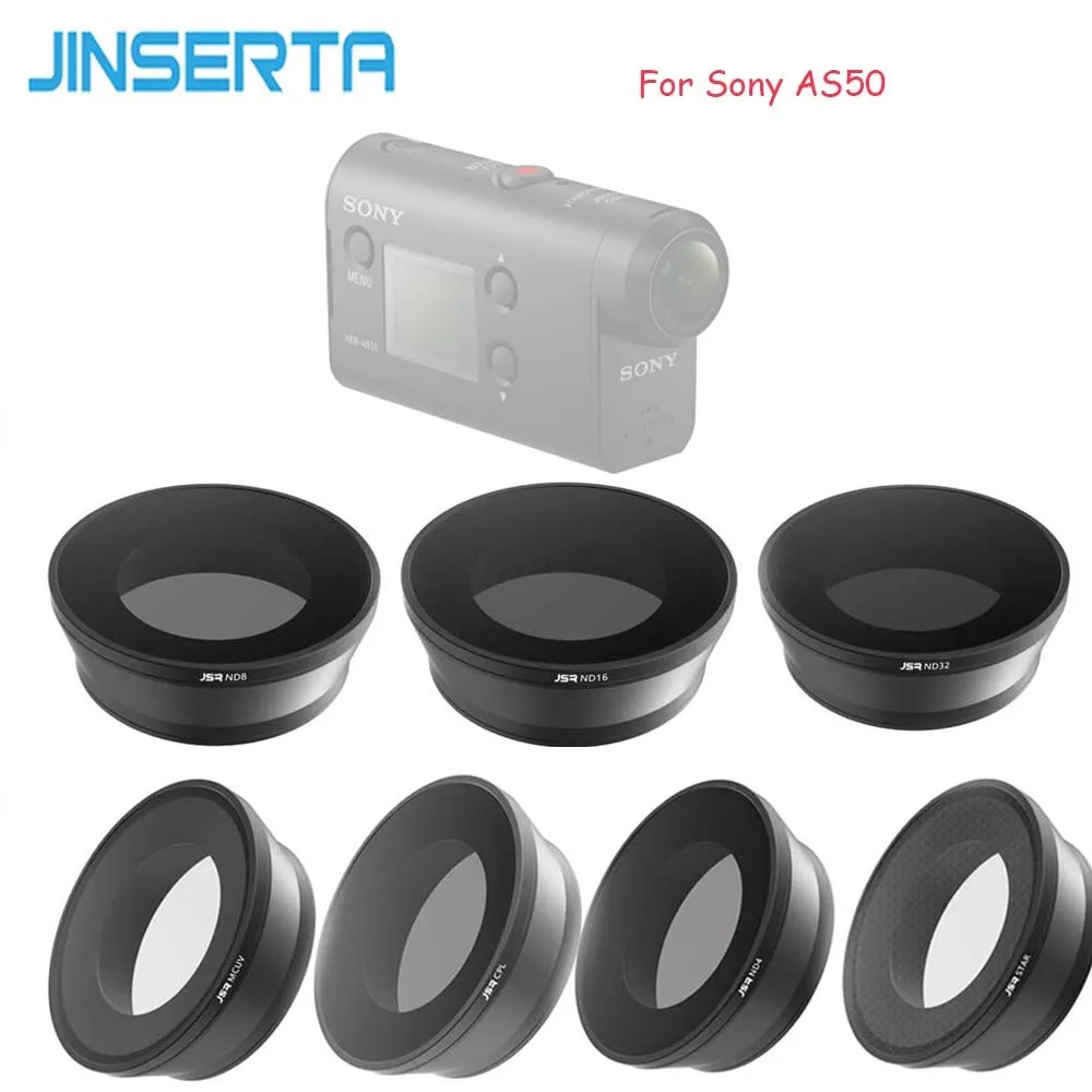 Фильтр JINSERTA для экшн-камеры sony UV ND4 ND8 CPL Star Cross, жесткие линзы, защитный фильтр для sony AS50/100/200/AZ1 X1000