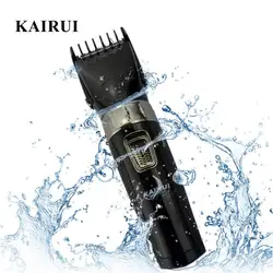 Kairui бренд моющийся Электрический Машинка для стрижки волос резак Перезаряжаемые волос триммер Стрижка машина парикмахера инструменты RCS43