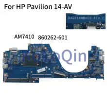 Материнская плата ноутбука KoCoQin для hp Pavilion 14-AV Core A8-7410 материнская плата 860262-001 860262-601 DAG51AMB6C0 AM7410 cpu