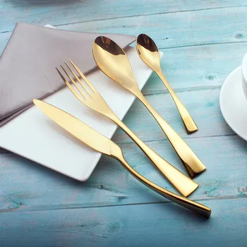 

24pcs/set High Grade Classical Gold Stainless Steel Cutlery Set Flatware Sets Dinner Knives Fork Spoon Set Dinnerware Tableware
