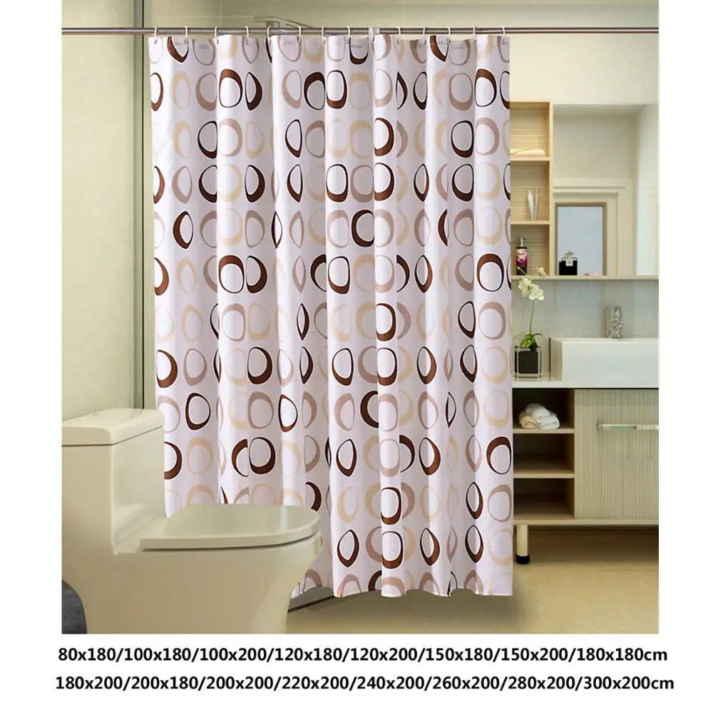 

Fashion Circle printed bathroom curtain waterproof polyester fabric shower curtain with hooks for bathroom multi sizes