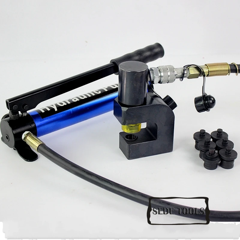 

Portable Hydraulic Angle Iron Angle Steel Hole Punch Driver with hand pump