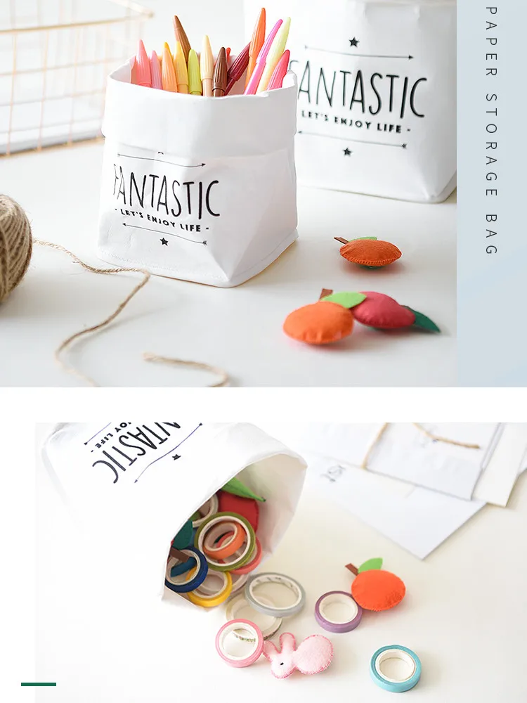 Reusable-Storage-Bag-Ecologico-Baskets-Bread-Fruit-Holder-Duarable-Washed-Paper Organizer-Home-Office-Desk-Table-Organization-019