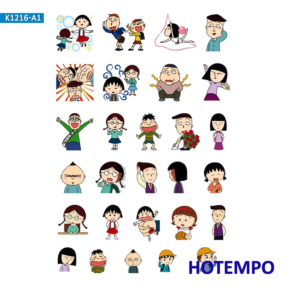 

Anime Chi-bi Maruko Cartoon Cute Stickers for Girl Children Kids Gift DIY Letter Diary Scrapbooking Stationery Pegatinas Sticker