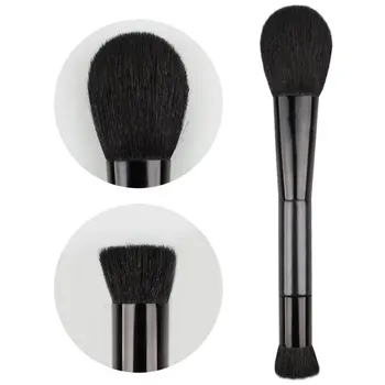 

Double Head Design Makeup Brushes Foundation Powder Loose Powder Blush Multifunctional Wooden Handle Make Up Brush