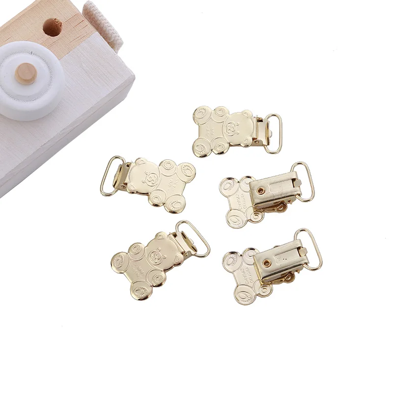 

5Pcs Golden Bear Hook Keychain Lobster Buckle Pet DIY Handmade Label Quick Clip Metal Label Quick Clip Cute Keychain