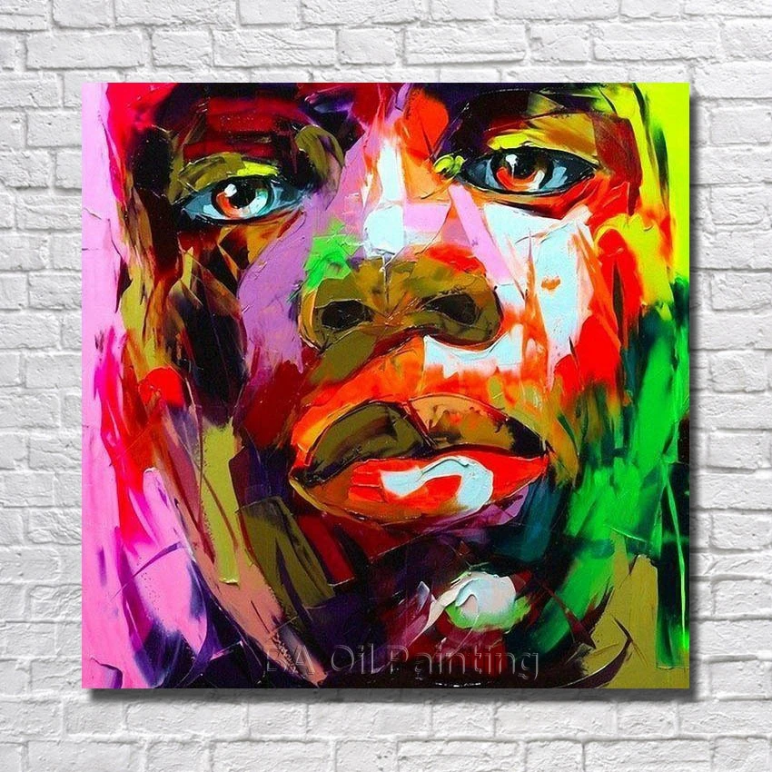 Cheap Modern Handpainted Man Portrait Oil Painting High Quality on