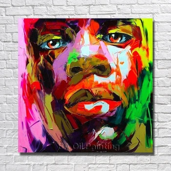 

Cheap Modern Handpainted Man Portrait Oil Painting High Quality on Canvas Abstractive Art Room Decorations Picture no Framed