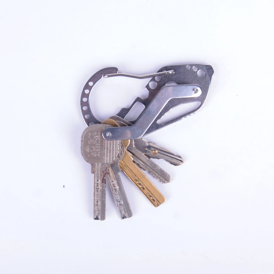 Kitbakechen многофункциональный держатель для ключей, органайзер, зажим из нержавеющей стали, карабин, портативный брелок, пряжка, инструмент
