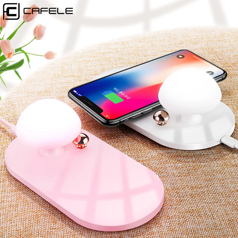 Mushroom Light Qi Wireless Charger For iPhone X 8 Plus