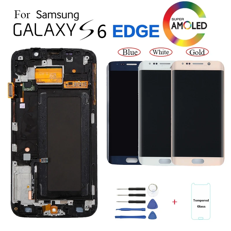 Для samsung S6 edge G925F G9250 ЖК-экран Замена для samsung G925FD G925T G925 экран