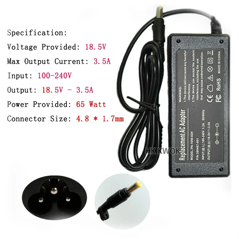 Зарядное устройство для ноутбука hp compaq 500 510 520 530 540 550 620 625 CQ515 сменный блок питания