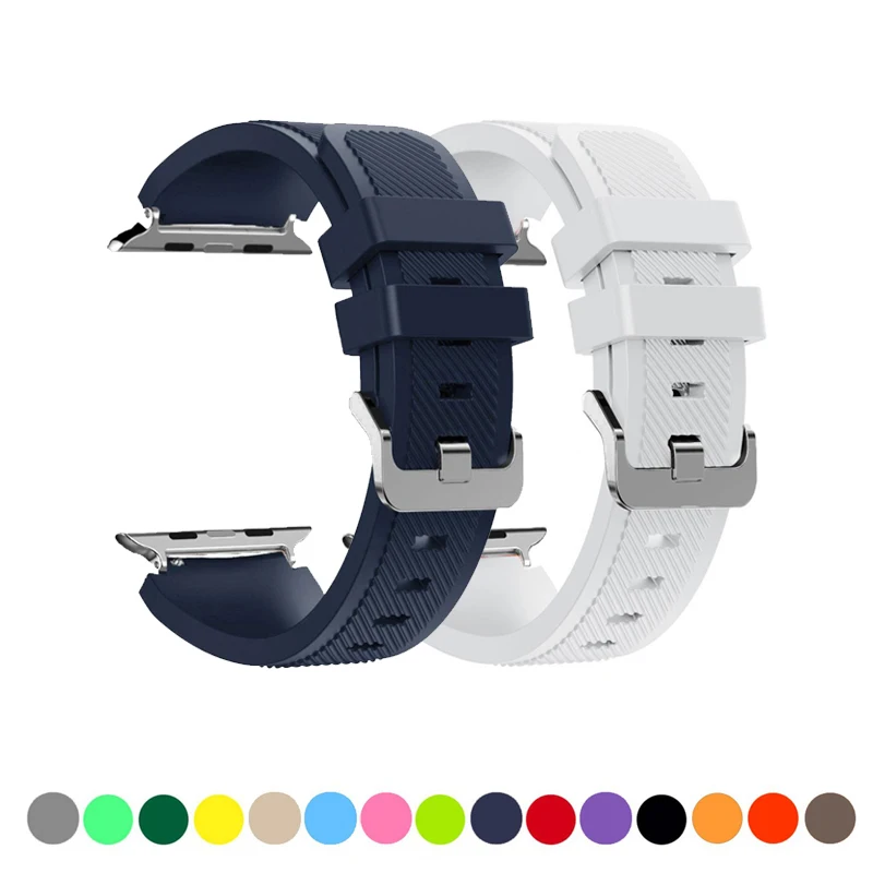 Ремешок спортивный для apple watch band 4 5 44 мм 40 42 38 силиконовый браслет iwatch series 5/4/3/2/1 |