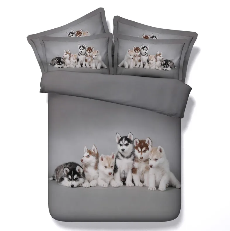 3D Dog print Comforter sets Bedding duvet cover bed sheets spread linen quilt doona Super King size Queen full double twin 5PCS